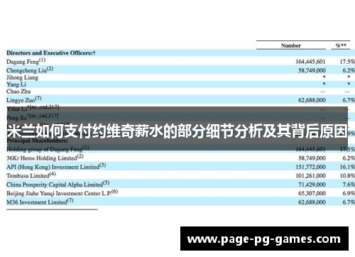 米兰如何支付约维奇薪水的部分细节分析及其背后原因